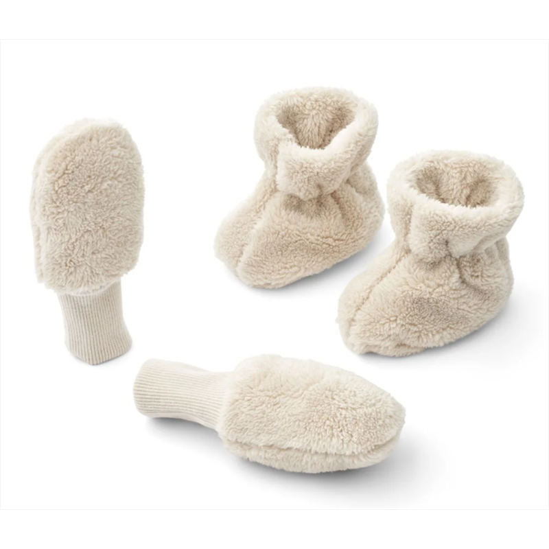 Set Moufles et Chaussons Bébé - Beige