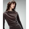 Robe velours - Gris