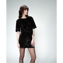 Top sequin - Noir