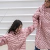 Poncho Adulte - Zebre Rose