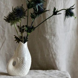 Petit Vase Poisson Blanc