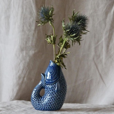 Petit Vase Poisson Bleu