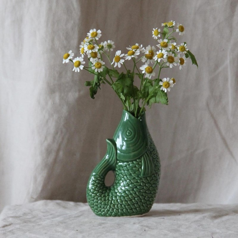 Petit Vase Poisson Vert