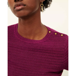 Pull dos ouvert - Plum