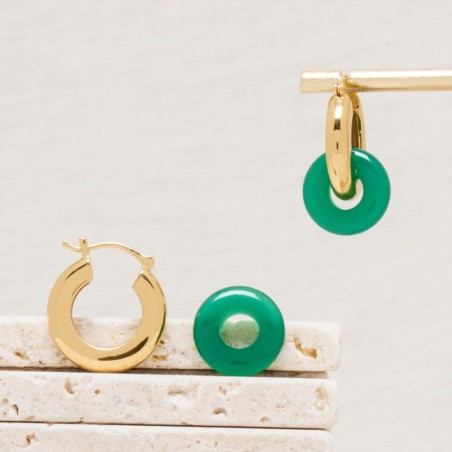 Boucles d'oreilles - Onyx Vert