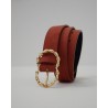 Ceinture en daim - Rose