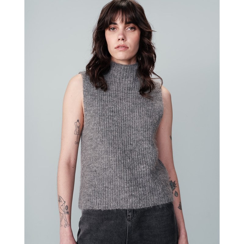 Pull sans manche - Gris