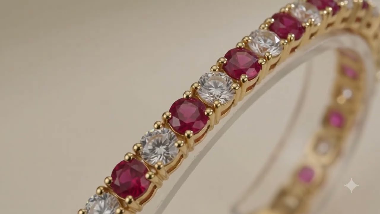 The Ultimate Ruby & Diamond Tennis Bracelet ✨