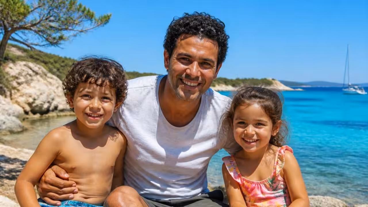 découvrez jamel debbouze en famille lors de leurs vacances en sardaigne avec ses enfants léon et lila, des moments complices et inoubliables.